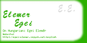 elemer egei business card